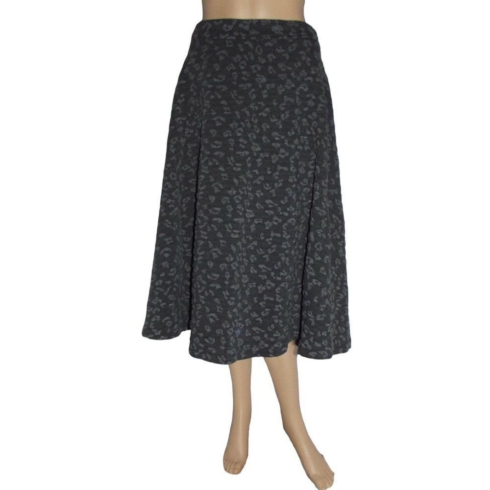 J.O.A. Los Angeles Size Small Gray Textured A-Line Knit Long Midi Skirt
